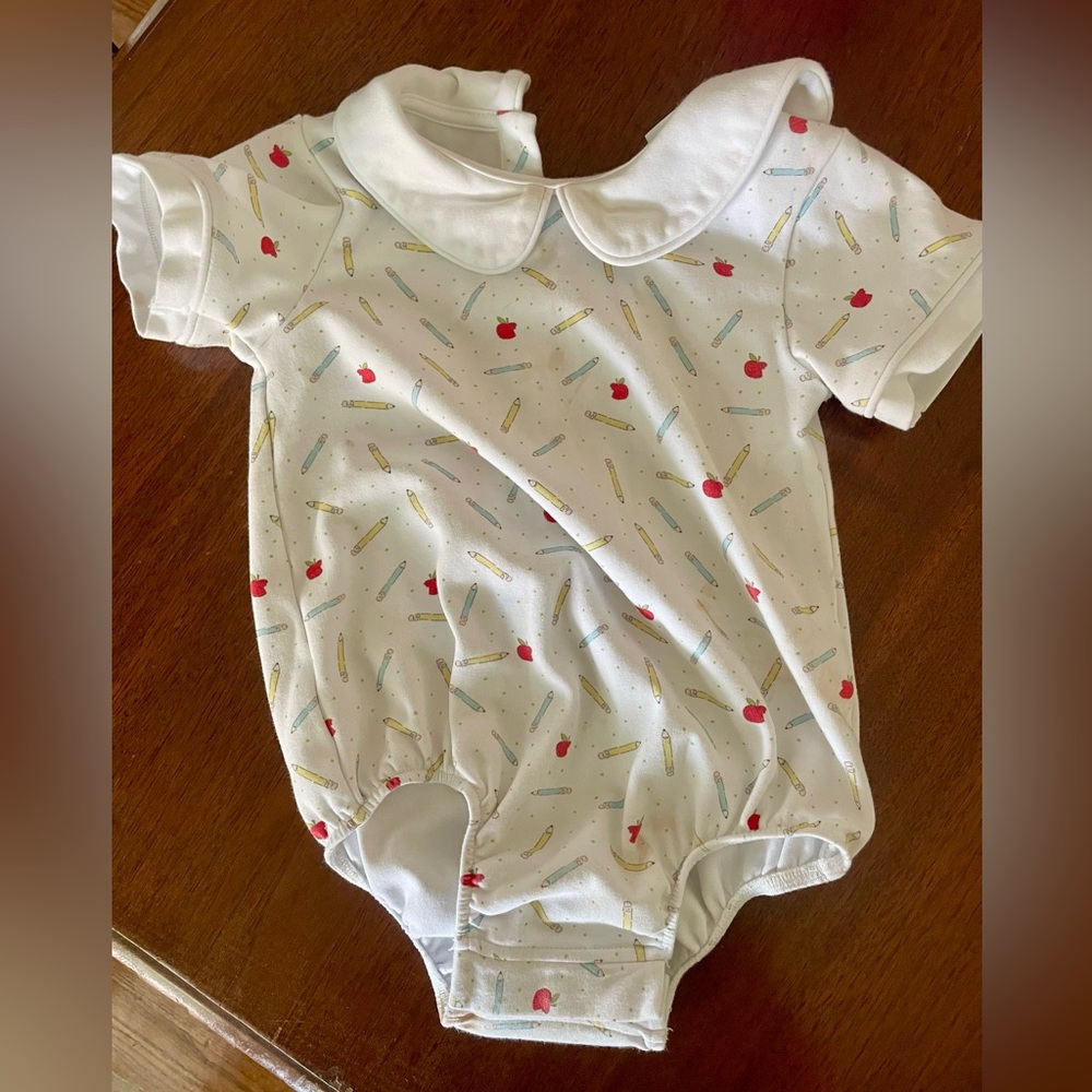 Adorable White Baby Bubble with Colorful Print